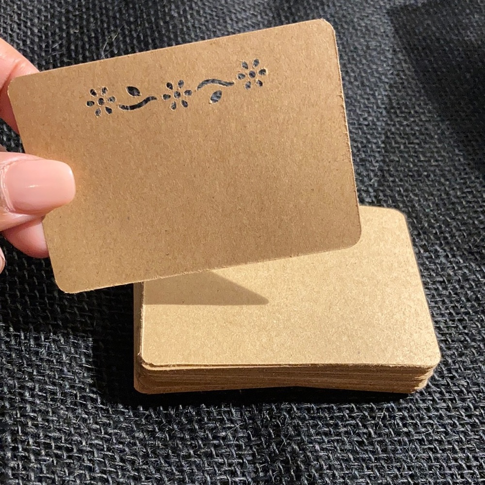 Brown Kraft Blank Business Cards.